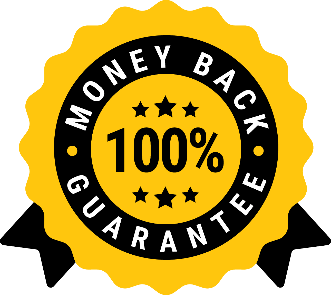 100% Money Back Guarantee Seal